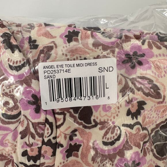 Z SUPPLY x EVEREVE NWT Angel Eyes Toile Floral Print Midi Dress // L - Picture 8 of 16
